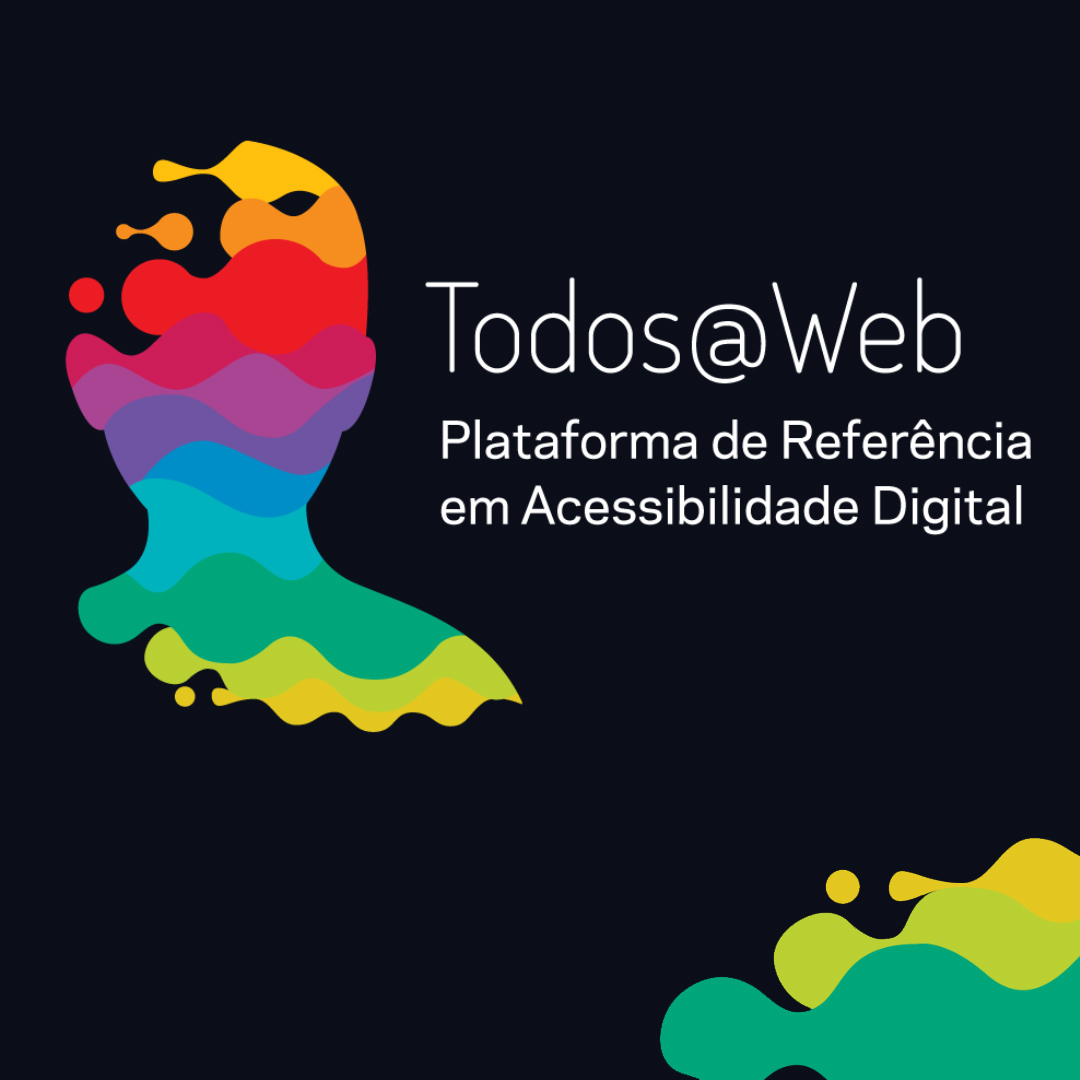 Silhueta formada de ondas coloridas. Todos@Web Plataforma de Referência em Acessibilidade Digital